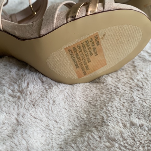 Soft pink and rose gold lace up heels - Picture 6 of 7